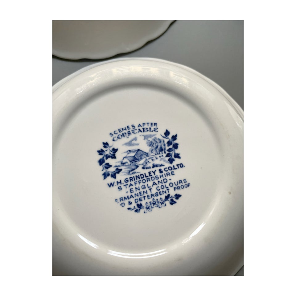 Porcelæn, Dybe tallerkner , Fra England