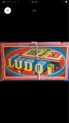 Ludo, Gl vintage Ludo, brætspil, Gl Ludo spil ludospil
For ludofans 
Brætspil samlerobjekt

Sender g