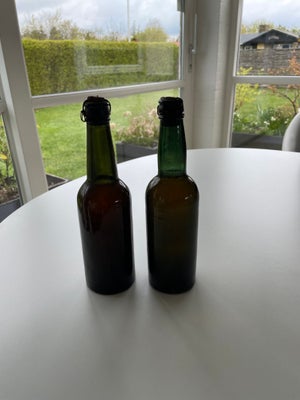 Øl, Antik øl  - uåbnet, 2 gamle flasker med øl
Den ene flaske er mærket i bund - se foto
Der er inge