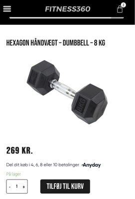 Håndvægte, Haxagon håndvægte, DUMBBELL, 1 sæt ( 2 stk’s) til afhentning - sender ikke ;)
Sælges saml