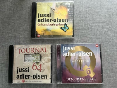 Forskellige, Jussi Adler-Olsen, Lydbog, Forskellige lydbøger af Jussi Adler-Olsen, samlet 65kr, pr s