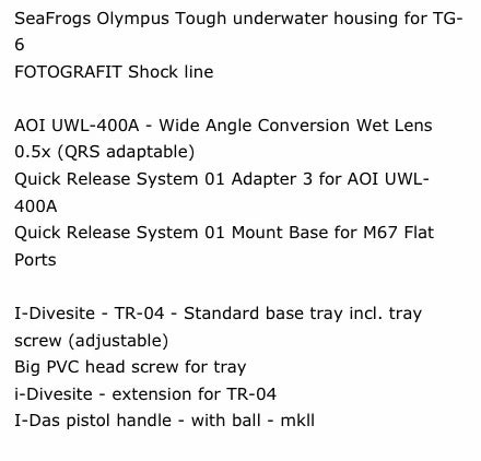 Undervandshus til Olympus Tough TG-6., Olympus, TG-6