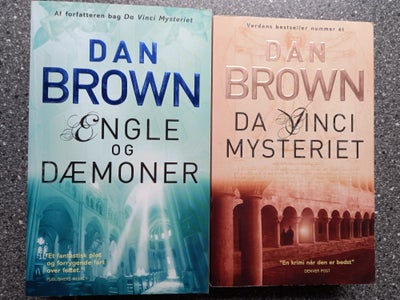 Engle og dæmoner - Da Vinci mysteriet, Dan Brown, genre: krimi og spænding, Bøgerne er paperbacks i 