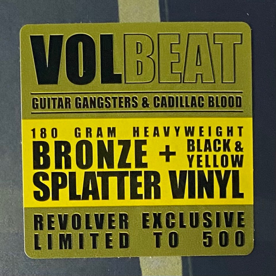 LP, Volbeat, ( GUL / SORT vinyl ) Guitar Gangsters & Cadil