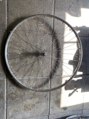 Hjul, Forhjul til Raleigh Tourist de Luxe, 22 x 635 (28 x 1 1/2) Fint og lige forhjul i rustfri stål