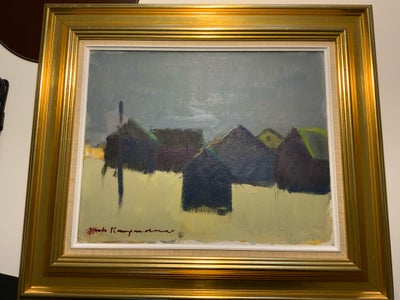 Oliemaleri, Jack Kampmann, motiv: Landskab, b: 41,5 h: 33,5, Fint maleri af den anerkendte maler Jac