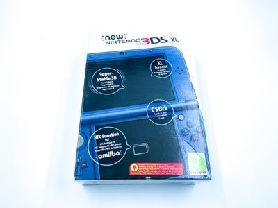 Nintendo 3DS, *NEW* 3DS XL Metallica Blue med æske, *NEW* 3DS XL Metallica Blue med æske og manualer