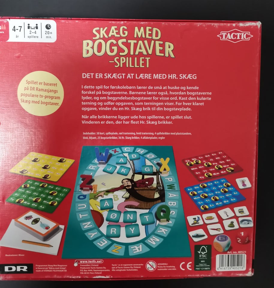 SKÆG MED BOGSTAVER, Børne og familie spil, brætspil