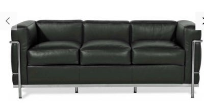 Sofa, læder, Lædesofa, 3 personers læder sofa med chrom stel,
ny pris ca. 15.000 kr