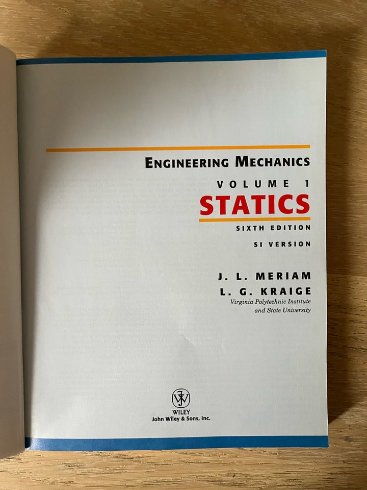 Engineering Mechanics Statics, emne: natur og teknik