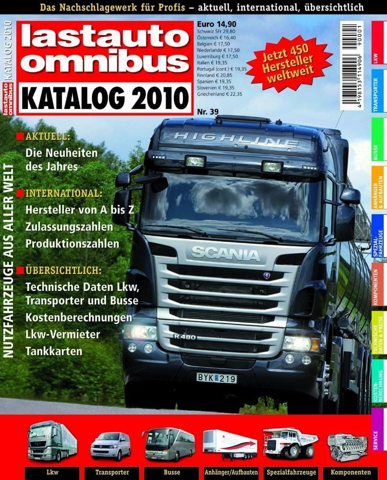 Lastauto omnibus, Årskatalog, emne: bil og motor