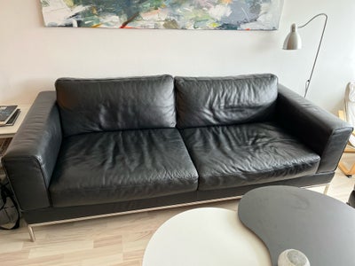 Sofa, læder, 3 pers. , IKEA ARILD, Brugt, men meget velholdt. 
Længde 200 cm, dybde 90 cm, sædehøjde