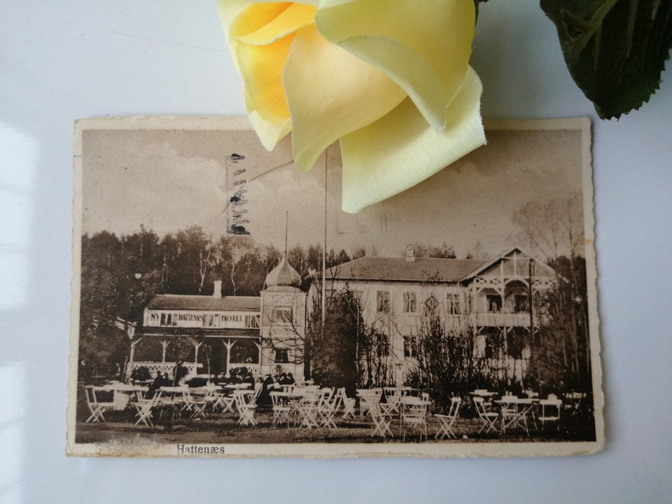 Postkort, Hattenæs Hotel. 1937