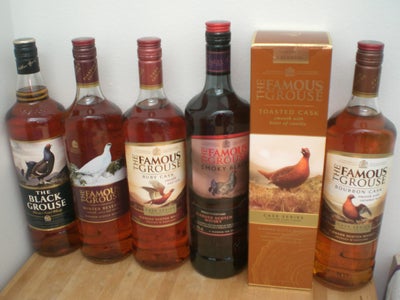 Vin og spiritus, whisky whiskey, Famous Grouse, 6 forskellige ikke at sammenligne med deres almindel