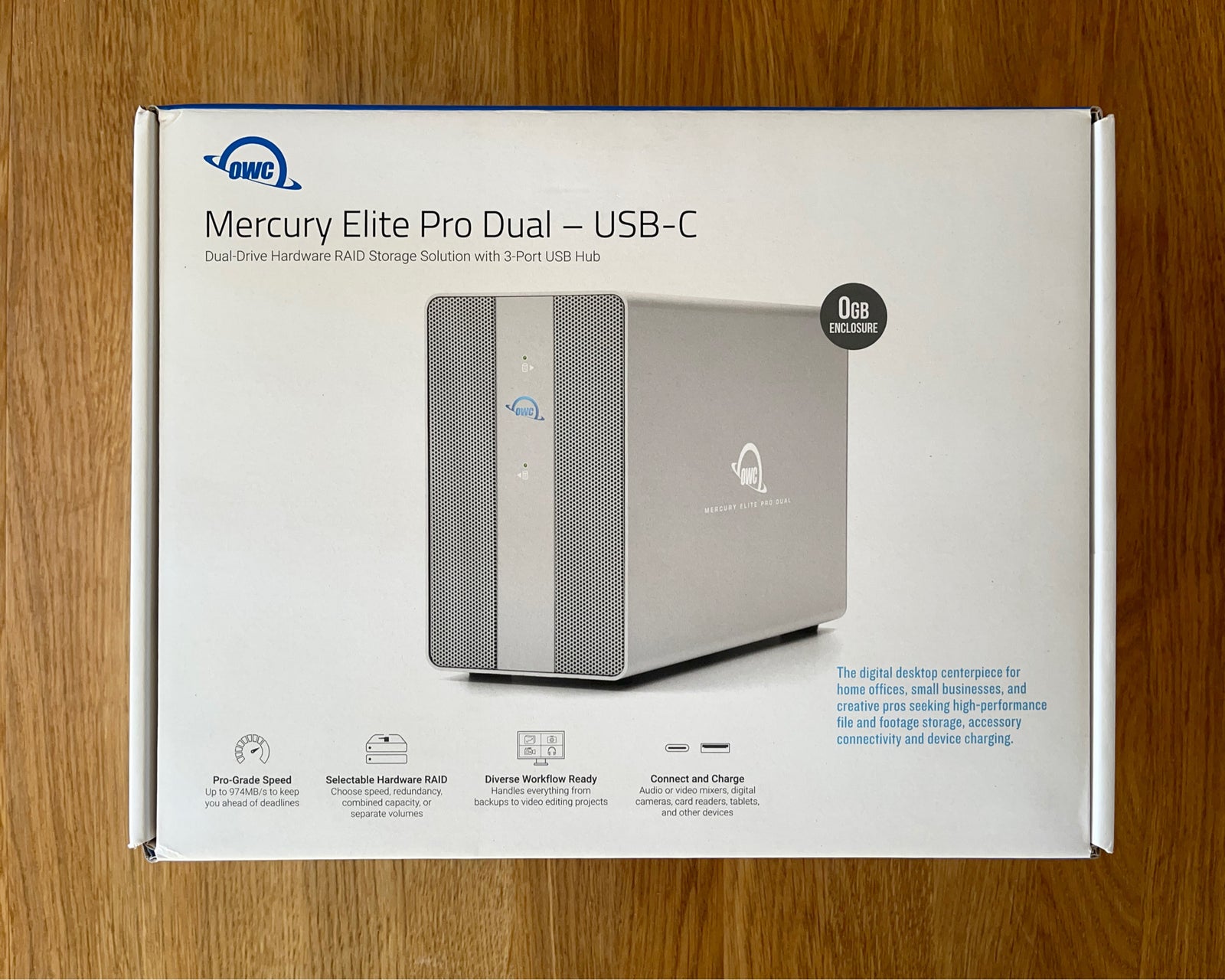 Andet, OWC Mercury Elite Pro Dual USB-C RAID 4TB, Perfekt – dba.dk