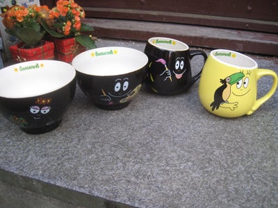 Børneservice, Barbapapa krus og skål, Barbapapa, Barbagul + Barbapjuske krus pr stk 50 kr           