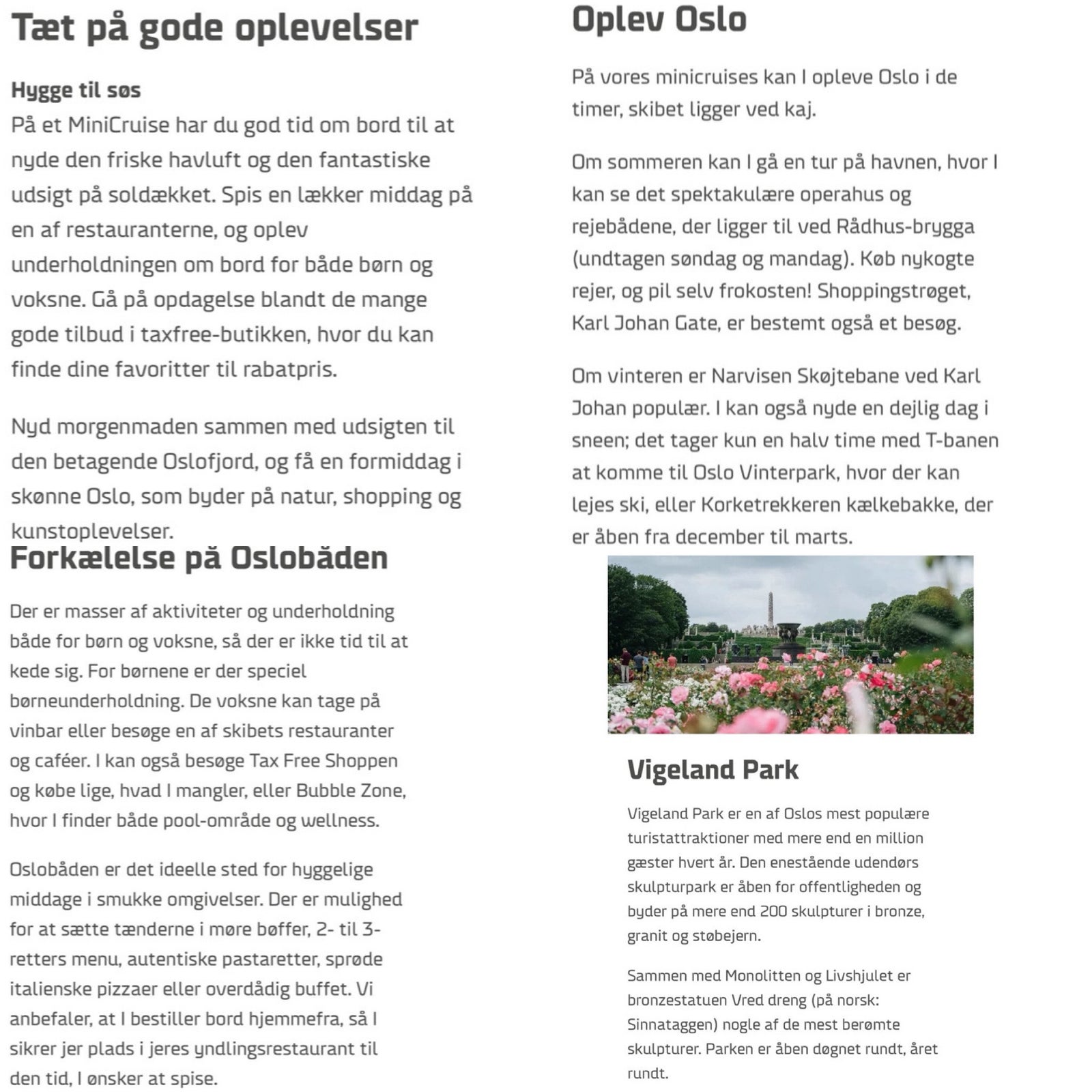Digitale gavebevis til Oslo Minicruise med afga...