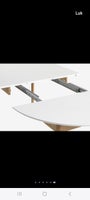 Spisebord m/stole, Hvid træ, Marstrand