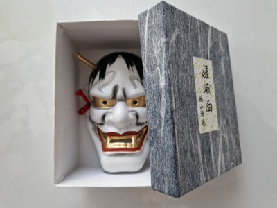 Keramik, Oni mask, Hannya, trold, Japan, dekoration, pynt, Oni maske (mener det er Hannya) fra Japan