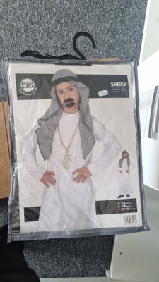 Fastelavn kostume, Sheik kostume, i original emballage ikke brugt.