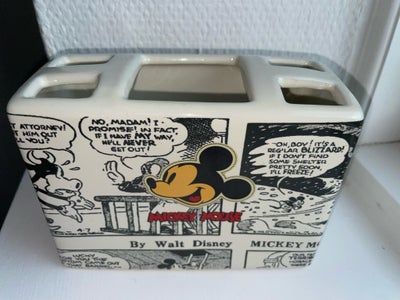 Porcelæn,  Walt Disney blyantholder / tandbørsteholder, Mickey Mouse blyantsholder eller holder til 