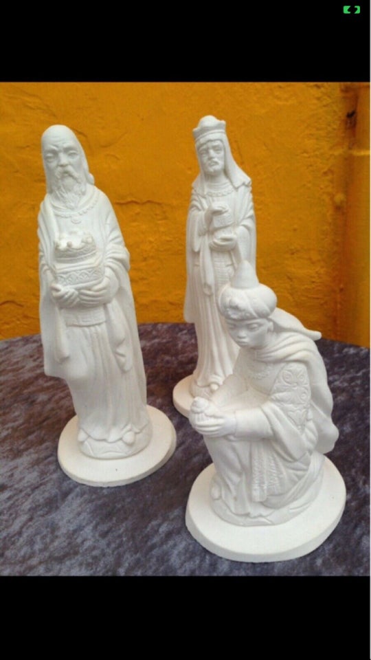 Julepynt, Smukke vintage Hellig 3 Konger/Jesus figurer