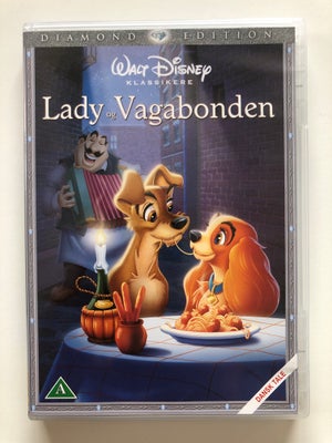 Lady og Vagabonden - klassiker nr 15, instruktør Walt Disney, DVD, tegnefilm