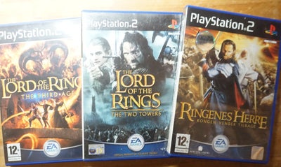 Div. Lord of the Rings spil, PS2, Ringenes Herre spil the Playstation 2 PS2 til 75 kroner stykket:

