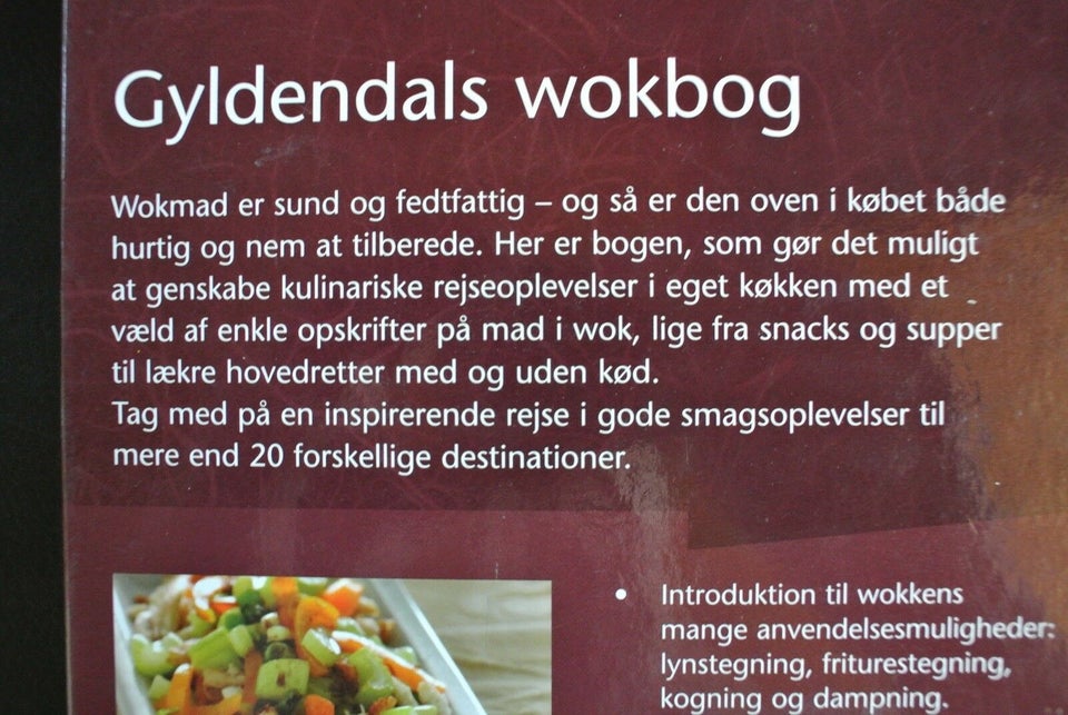 gyldendals wokbog. bogklub, af steen larsen, emne: mad og