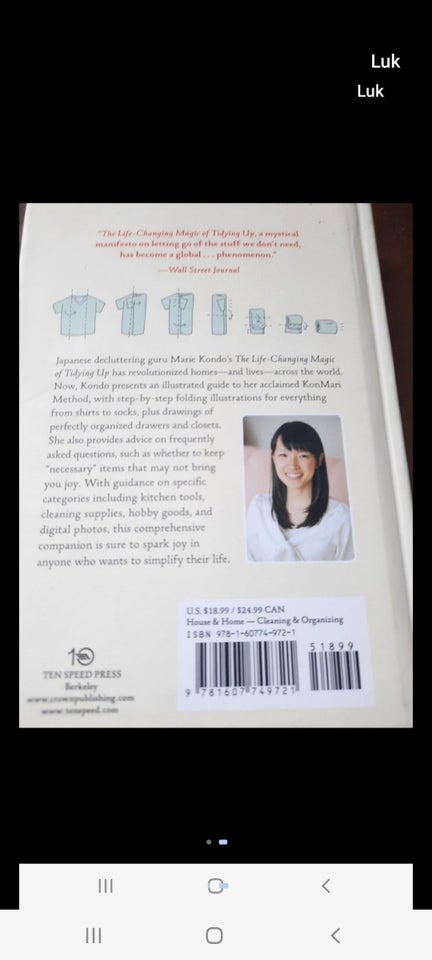 The Life-Changing magic of tidying, Marie Kondo, emne: