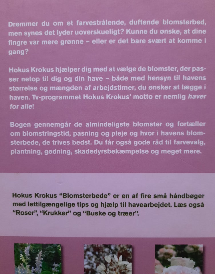 Hokus Krokus bøger, Britt Lilja, emne: hus og have