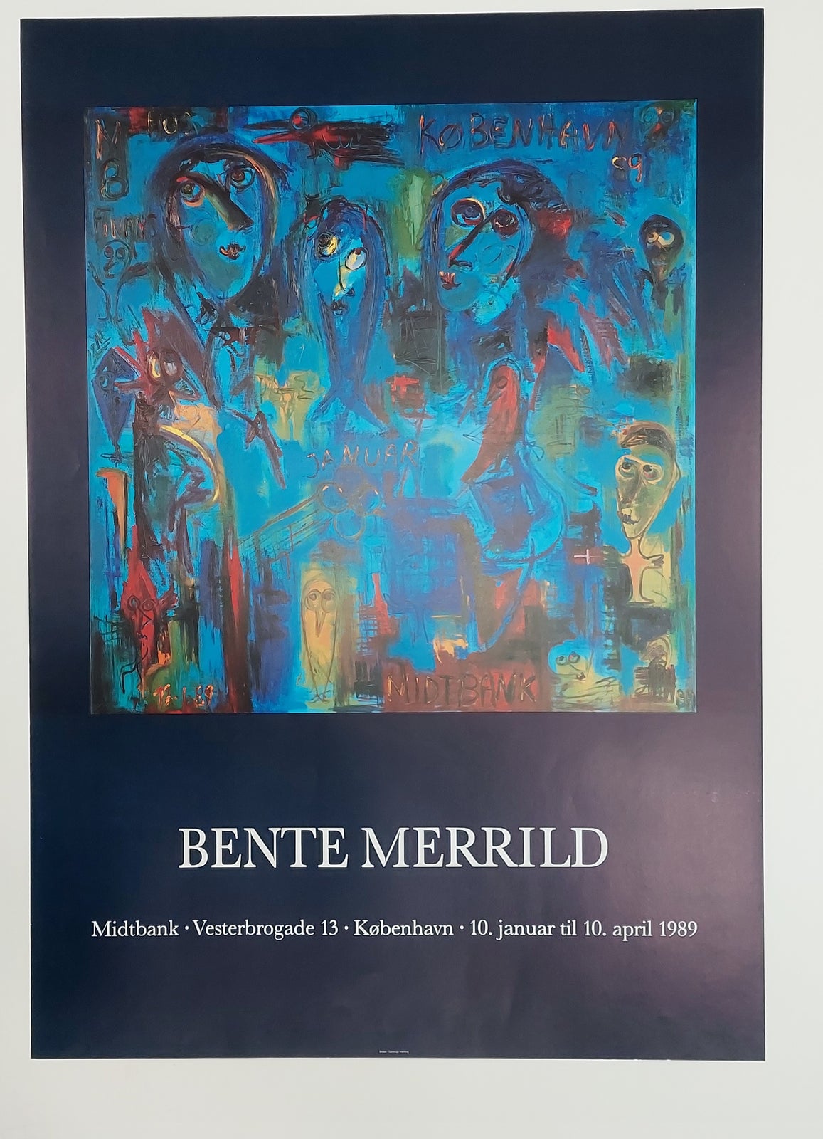 Bente Merrild, Plakat, b: 59 4 h: 84 – dba.dk – Køb og af Nyt og Brugt