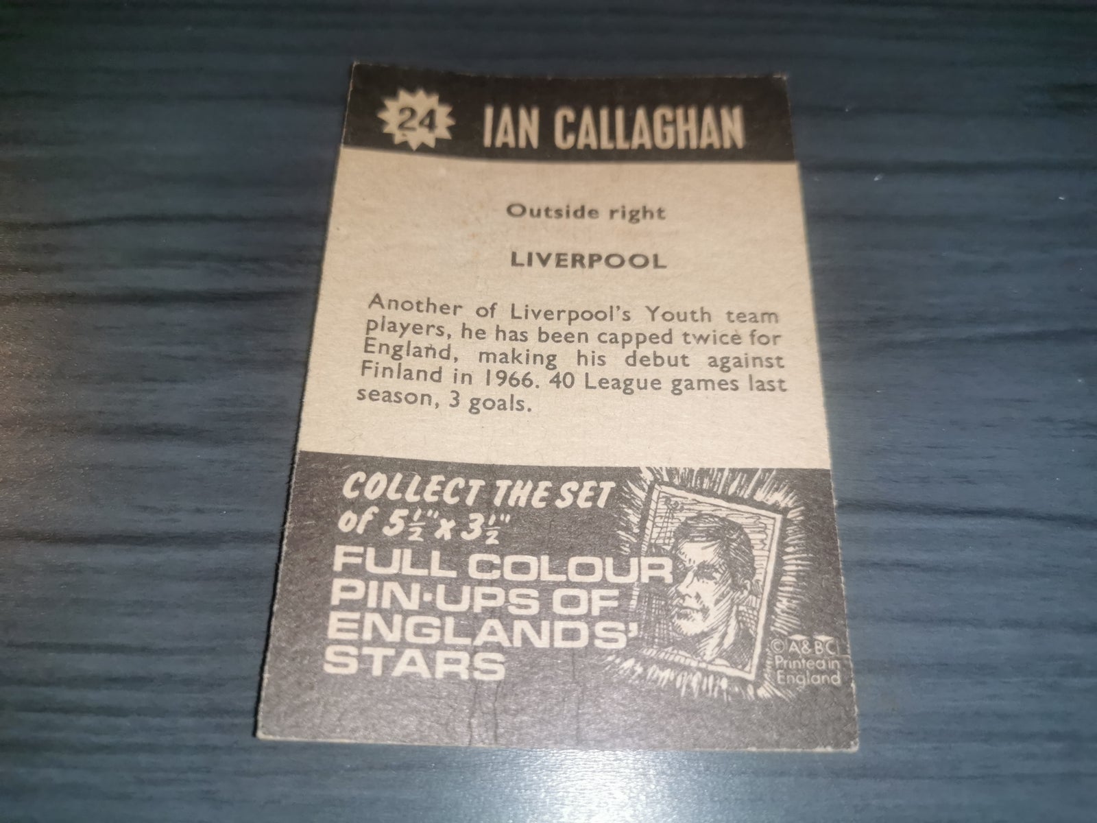 Samlekort, Ian callaghan liverpool fc fodbold kort