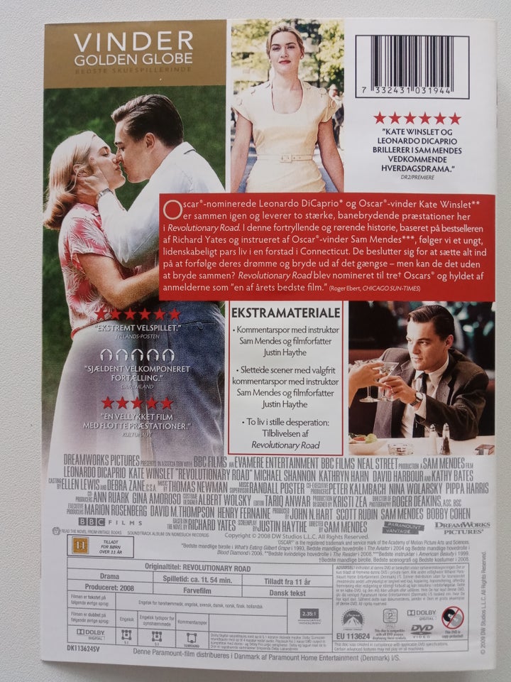 Revolutionary Road, DVD, drama