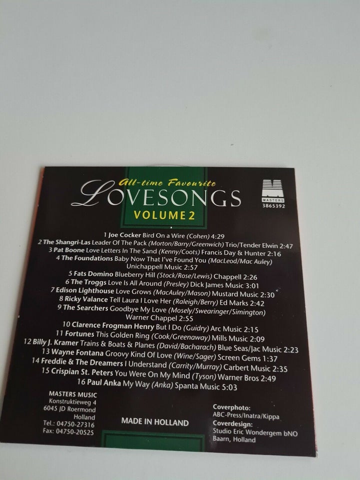 Various / Diverse: 5CD BOX : All time Favourite Lovesongs,