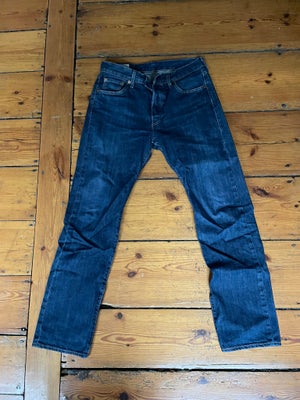 Jeans, Levis, str. findes i flere str., Sorte og mørkeblå, Slidt, 11 par Levis 501 Straight Leg buks