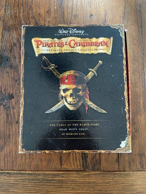 DVD, eventyr, Dvd samling af pirates of caribbean.

3 film i alt, samt 3 bonus film.

Kan afhentes i