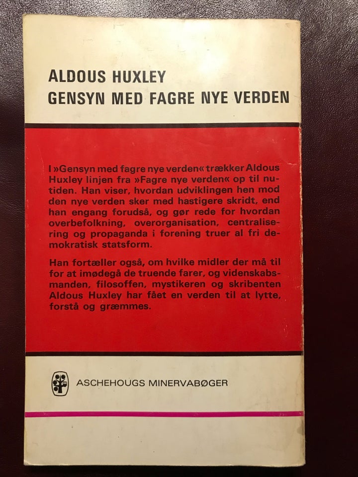 Gensyn med fagre nye verden, Aldous Huxley, genre: roman