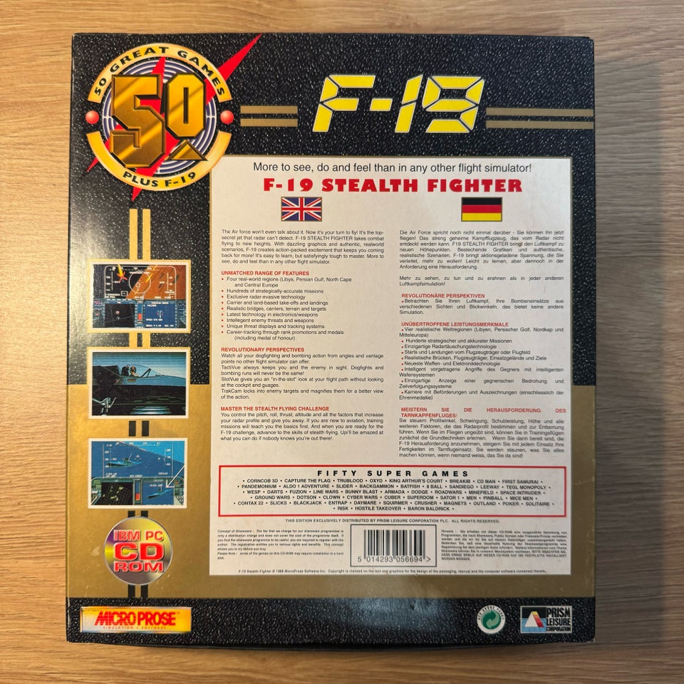 F-19 Stealth Fighter + 50 games , til pc, simulation