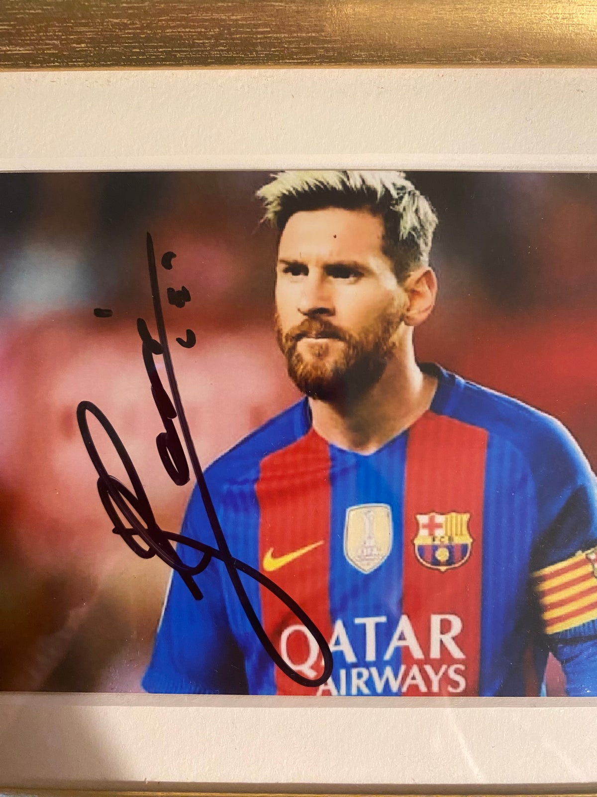 Fodboldtrøje, Autografer af Lionel Messi, Pelé og Henry