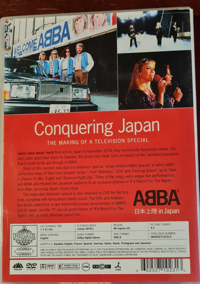 Abba in japan, DVD, musical/dans