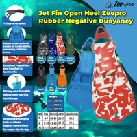Jet Fin Open Heel Zeepro Rubber Negative Buoyancy Zee Pro