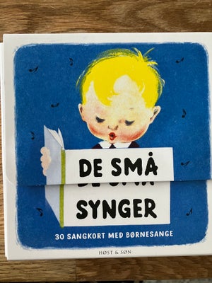 De små synger sangkort, Høst & Søn, Ubrugt. Sangkuffert / sangkort.
De små synger. 30 sangkort med b