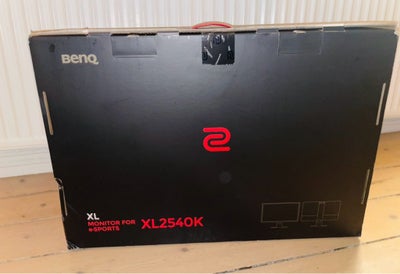 BenQ, fladskærm, XL2540K, 25 tommer, Perfekt, Benq Zowie gaming computerskærm i 25’, 240 Hz opdateri