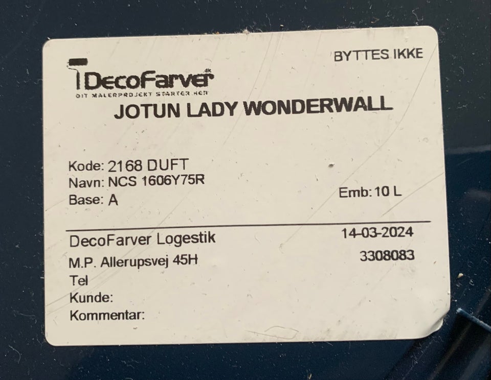 Vægmaling, Jotun LADY Wonderwall, 2 x 9 liter