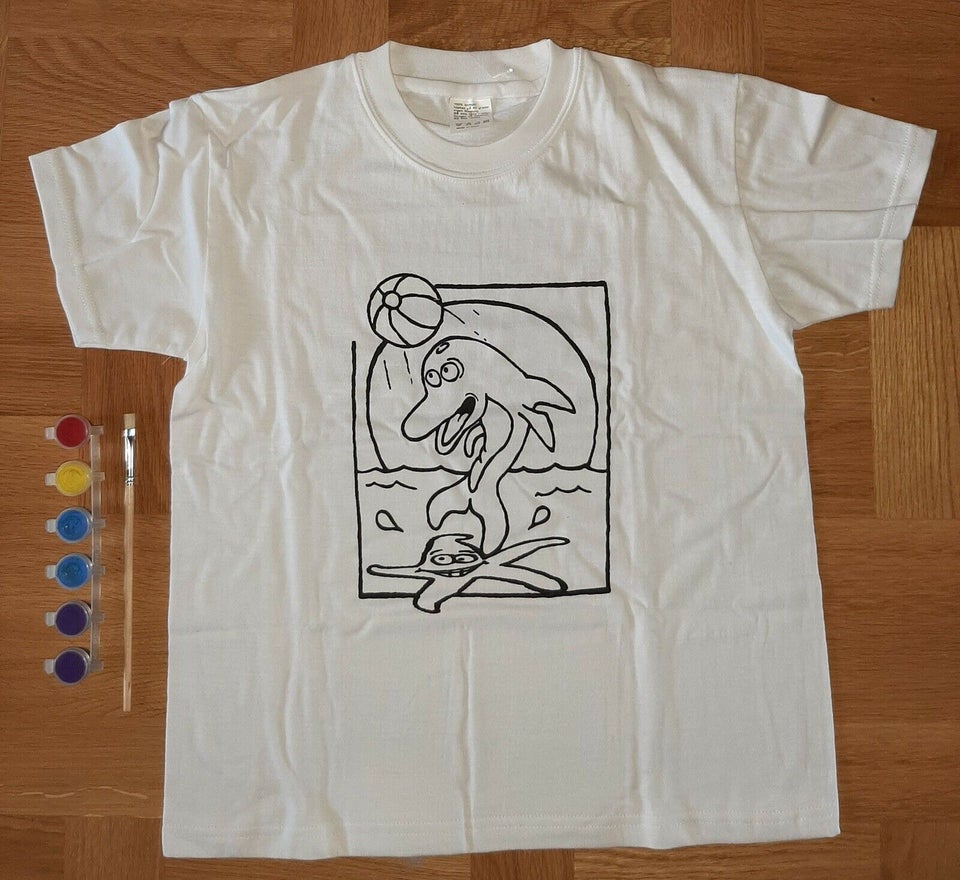 T-shirt, til børn, mal-selv-T'shirt