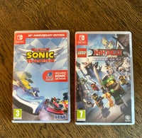 Lego Ninjago Movie Spil og Team Sonic Racing Spil, Nintendo