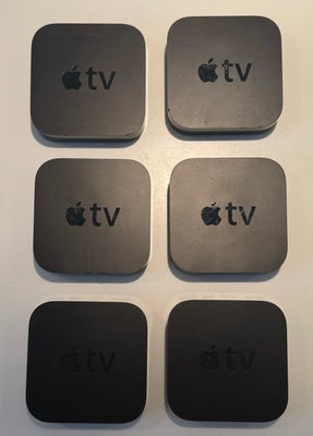 Apple TV, 6 stk. Apple TV samlet pris kun 500,- ikke testet, kommer fra dødsbo

Der står på den ene: