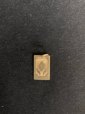 Vedhæng, guld, Vedhæng udformet som et tarotkort - the wanderer - i 14 karat guld. 