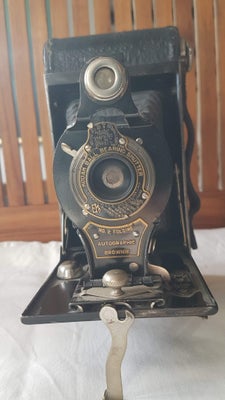 Fotografiapparat, Kodak, No 2, Rimelig, Gammelt foldeapparat. Kodak No 2, autographic brownie. Paten